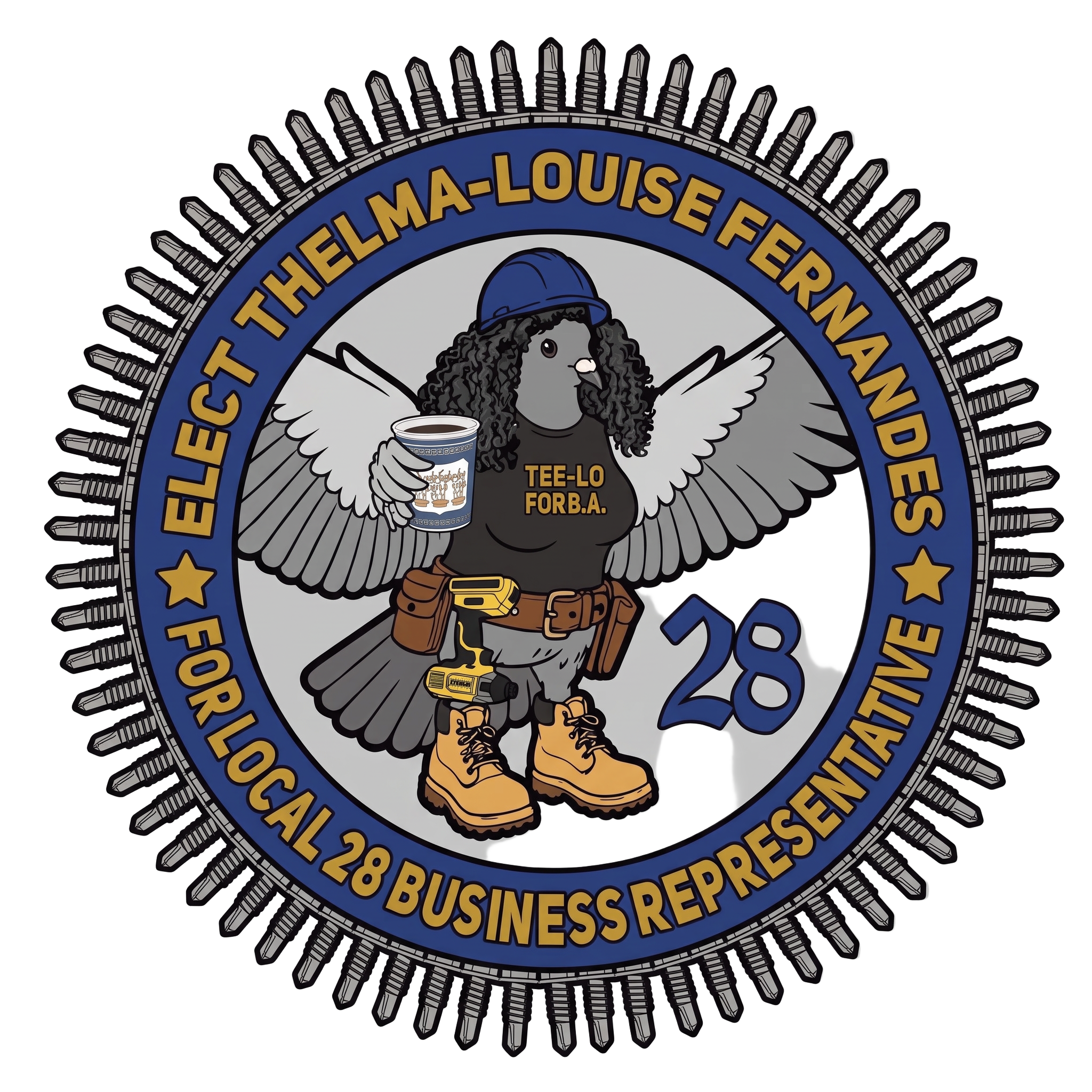 Thelma-Louise Fernandes Local 28 campaign logo